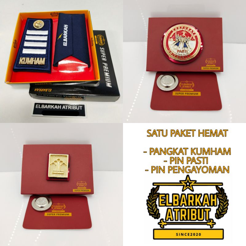 SATU PAKET HEMAT PANGKAT KUMHAM 2D + PIN PASTI + PIN PENGAYOMAN