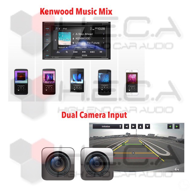 KENWOOD DDX‐419BT HEAD UNIT DDX 419 BT TAPE MOBIL DOUBLE DIN AUDIO & REAR CAMERA KAMERA MUNDUR - AU-