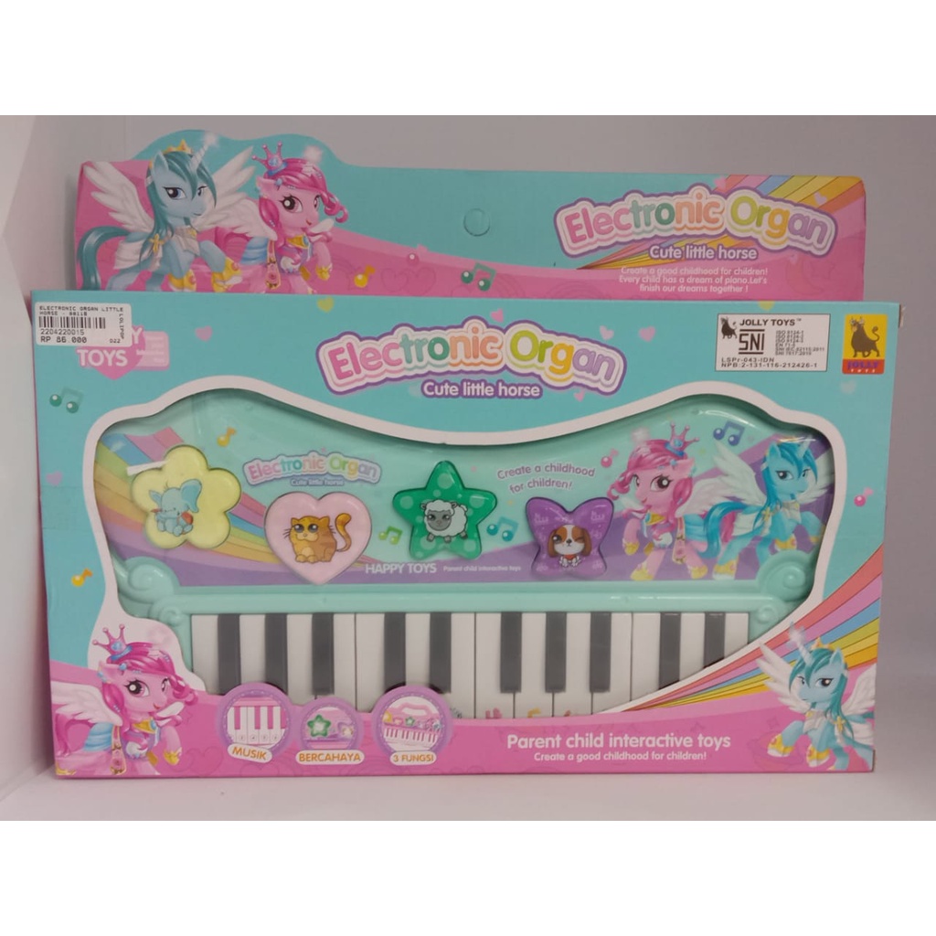 Mainan Piano Anak Electronic Organ Animal Cute Little Horse