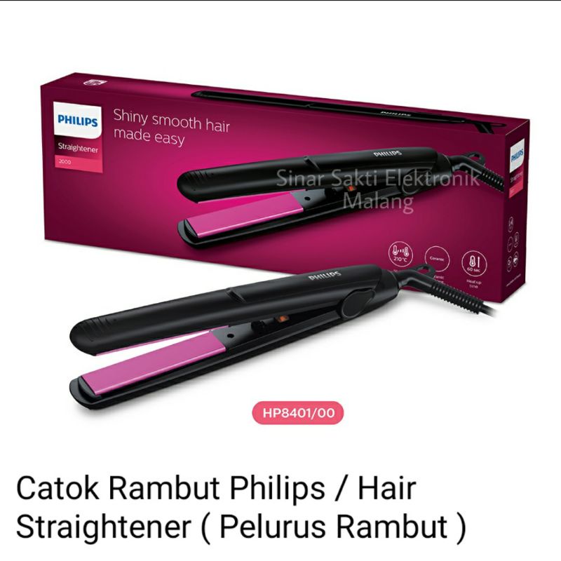 Catok Rambut Philips Hair Straightener Catokan Keramik Pelurus HP8401