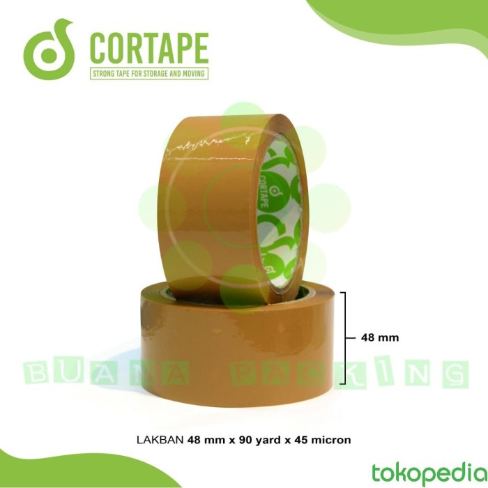 

PEREKAT-PENGIKAT- LAKBAN CORTAPE COKLAT 48MM 90YARD 45UM -PENGIKAT-PEREKAT.