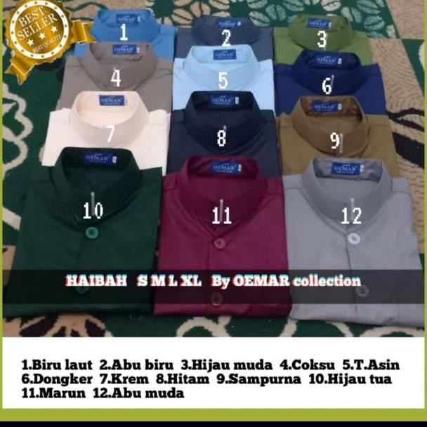 BAJU KOKO OEMAR/ELHADDAD HAIBAH AMMU COCOK BUAT IBADAH KOKO PRIA KOKO BUSANA MUSLIM MURAH HABIB