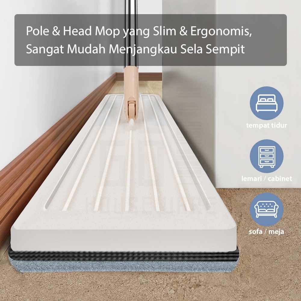 Alat Pel Lantai Ultra Mop Scratch - Mop Briny Cream/Mint HUGO