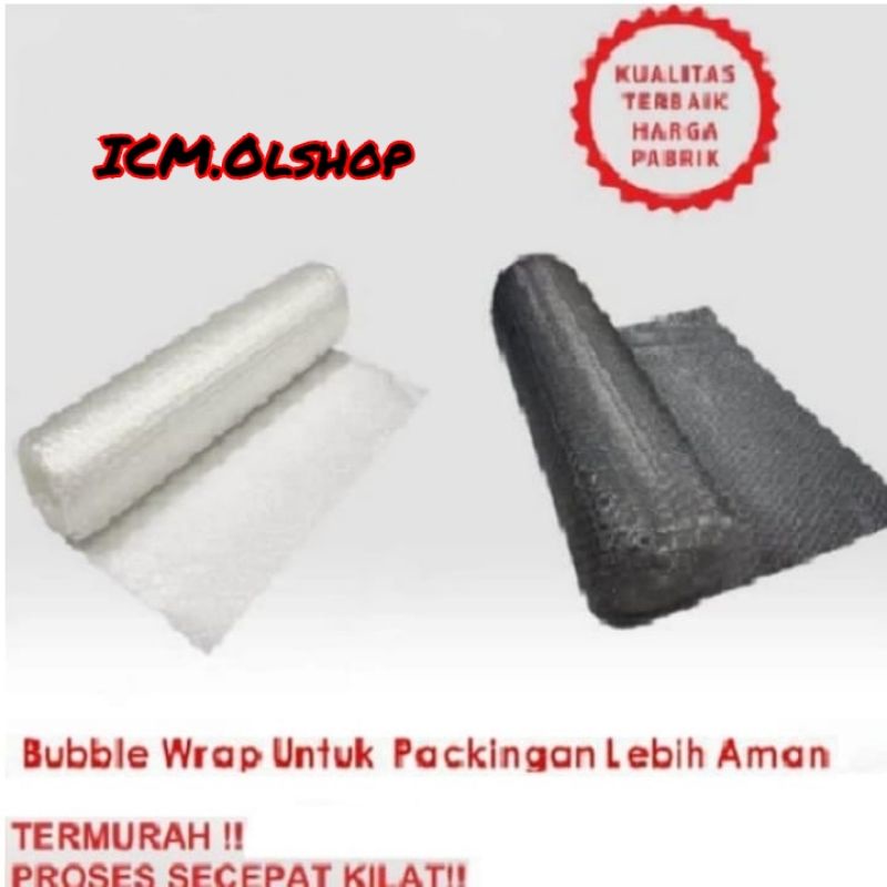 Bubble Wrap Hitam &amp; Putih untuk Packing per 1 pcs barang⭐ ICM ⭐