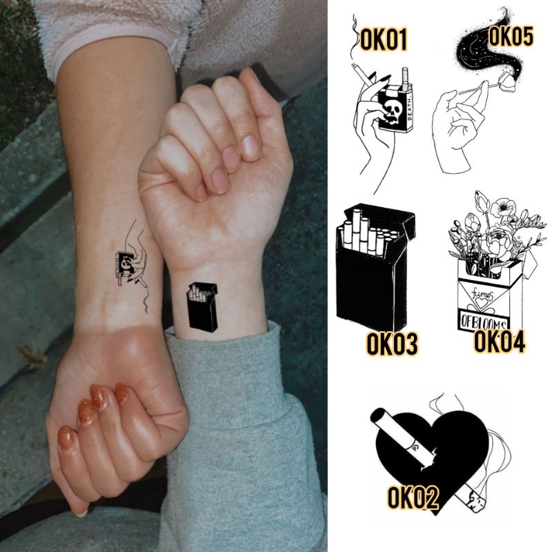 Tato Temporer Roko Aesthetic Stiker Tato Minimalis - OKO