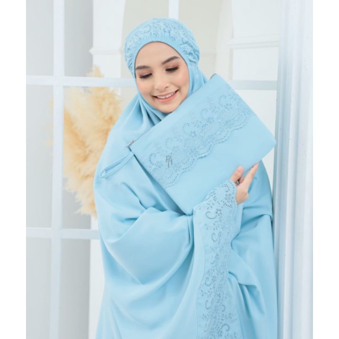 Mukena siti khadijah pasteleena premium adem lembut tebal original set tas