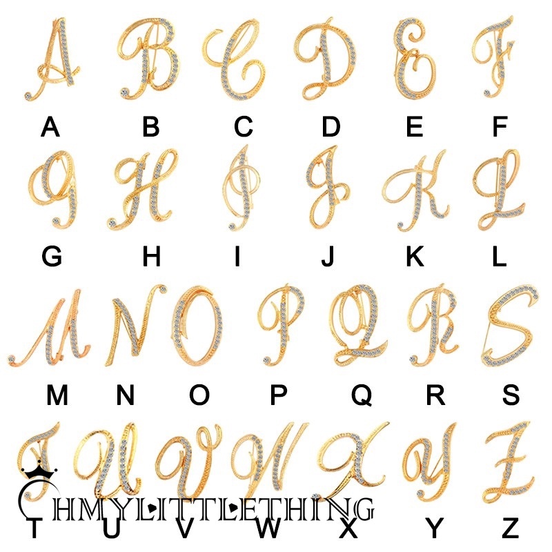 MURMURE.ID | GOLD BROS HURUF ALFABET TUSPIN HIJAB BROS NAMA JILBAB WARNA GOLD PART 2 JW026-2