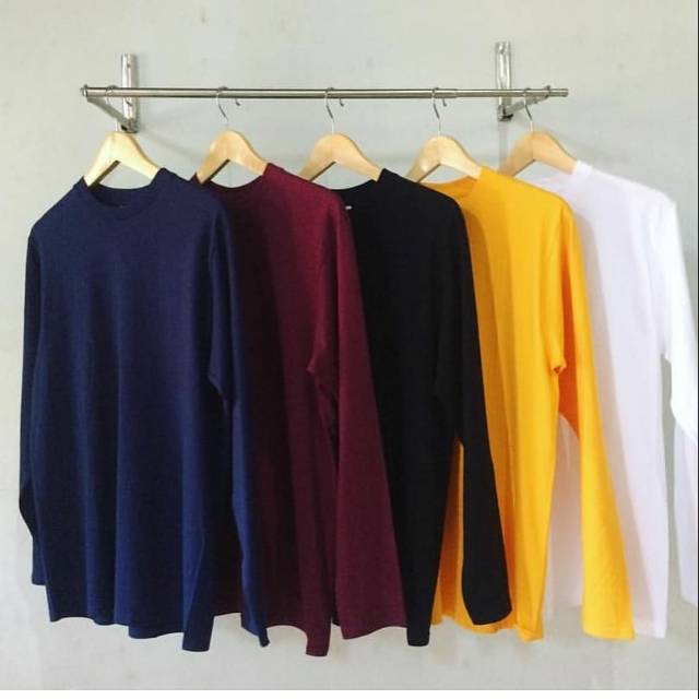 Kaos Polos Lengan Panjang Cotton Combed 30s Premium Kaos Polos Lengan Panjang Cotton Combed 30s Premium