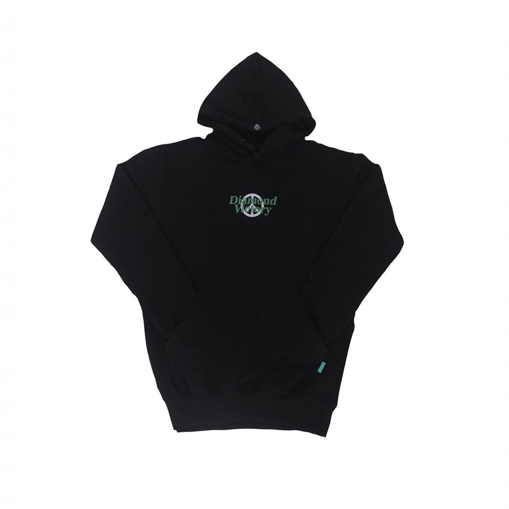 DIAMOND VICTORY TEACH PEACE BLACK PULL OVER HOODIE