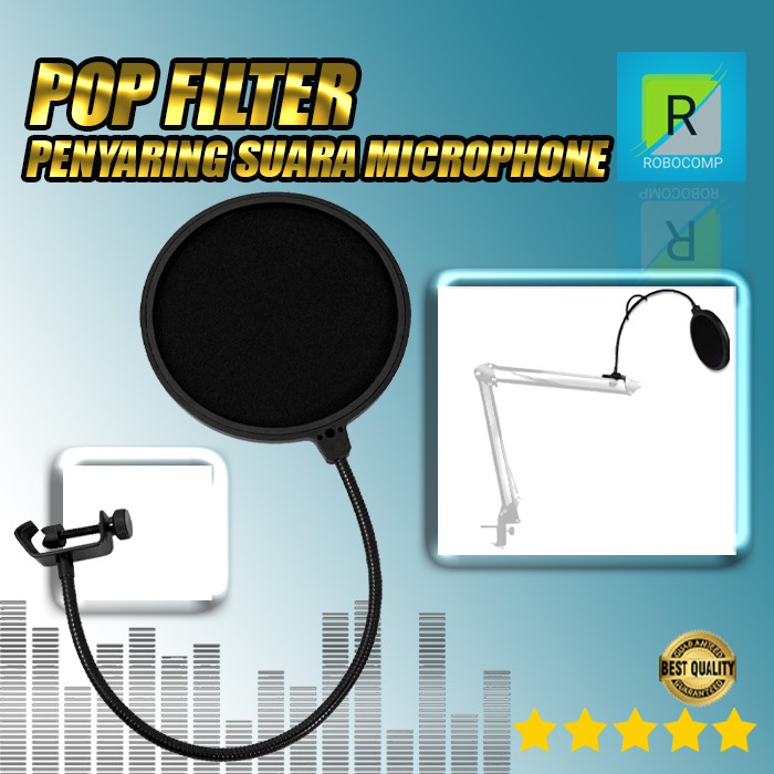 POP FILTER  PENYARING SUARA MICROPHONE