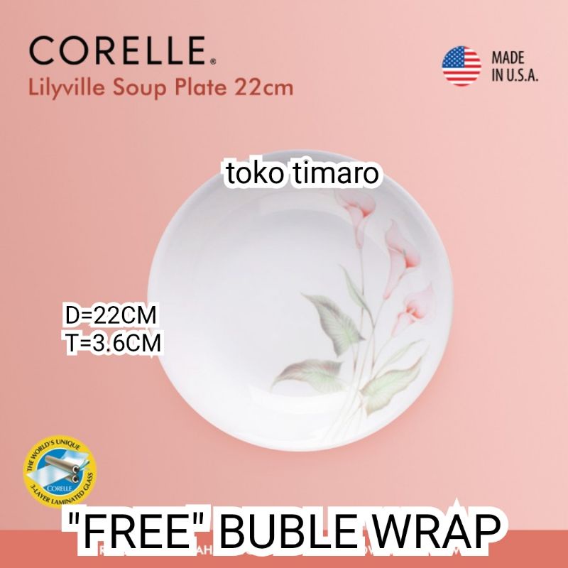 CORELLE SOUP PLATE 22CM LILYVILLE