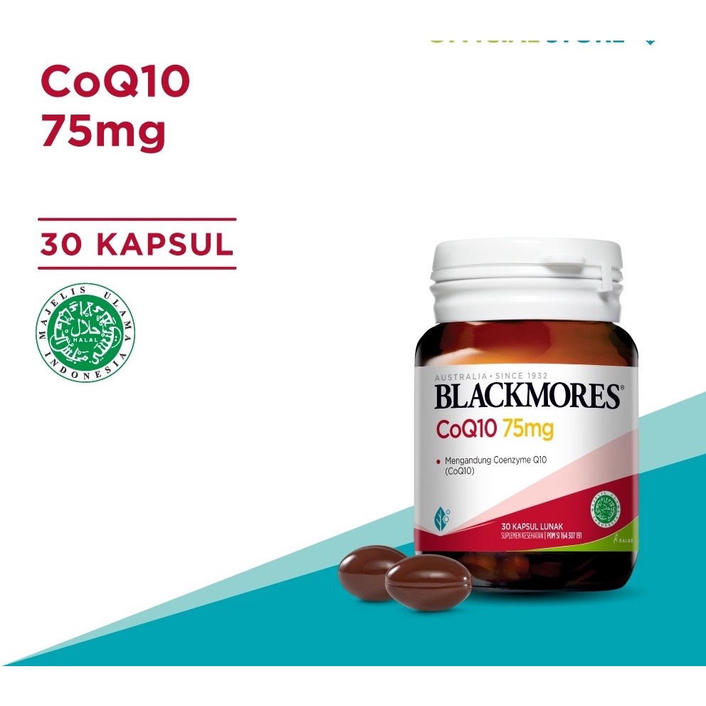 Blackmores CoQ10 Mengandung Coenzyme Q10 |1 Kapsul Sehari Isi 30 Kapsul Merupakan Nutrisi Yang Dibutuhkan Oleh Sel Tubuh