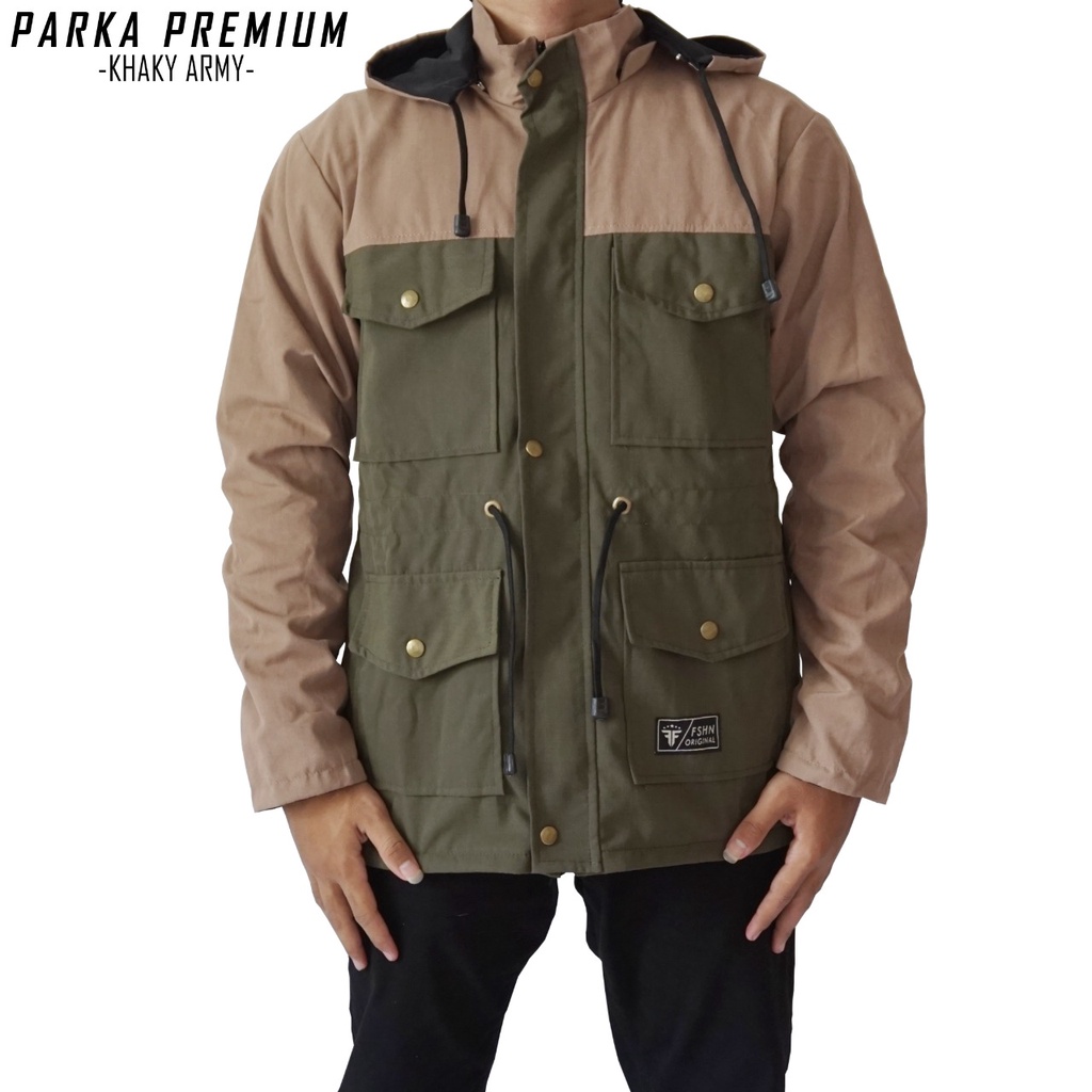 Triple F Parka Jacket Canvas-Khaky army L