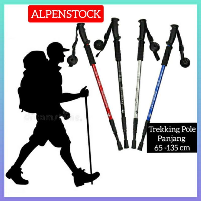 Tracking Pole Tongkat Pendaki Tracking Pole Alpenstock Panjang Treking pole 135 cm - Trekking pol