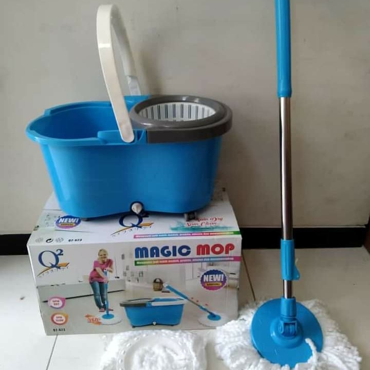 MAGIC MOP Q2 623 RODA / ALAT PEL LANTAI RODA / SUPER MOP PRAKTIS TANPA PERAS / ALAT PEL Q2-623