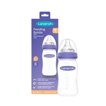 Lansinoh Feeding Bottle With NaturalWave® Teat Botol Susu Bayi 240ml