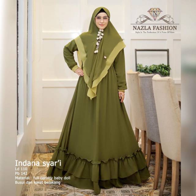 GAMIS CERUTI SET SYAR'I - ORIGINAL NAZLA