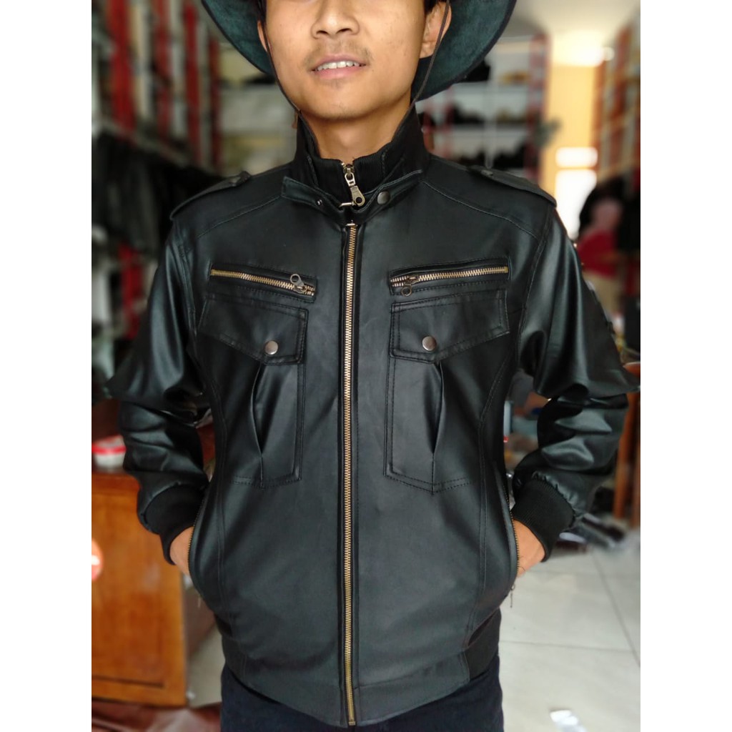 Jaket Kulit Asli Pria Elegant Brownie ARL 033 Silverstone RFLA Ariel Noah 90