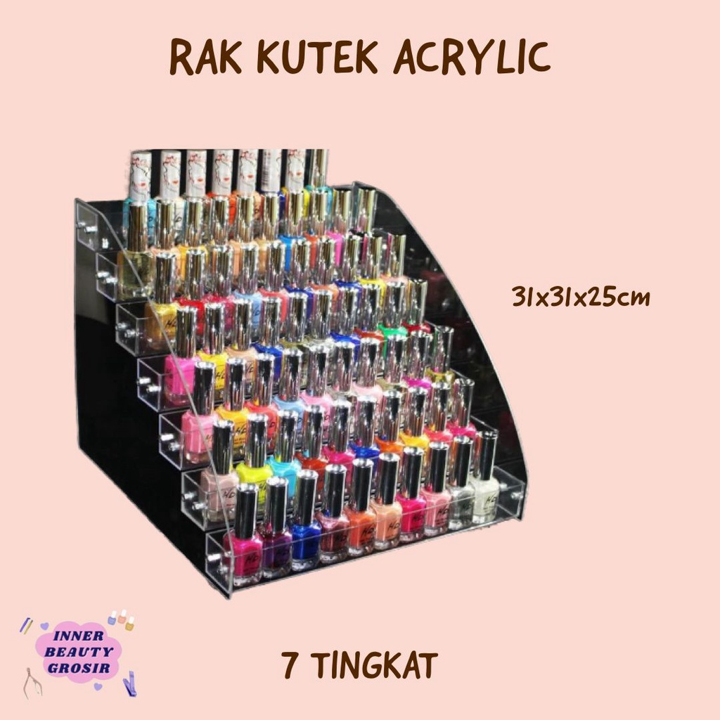 Rak Acrylic Kutek / Rak Kutek / Rak Organizer Kutek Atau Lipstick