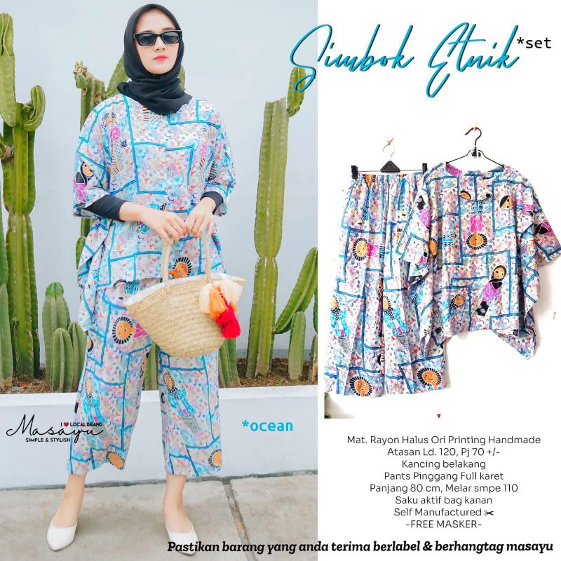 simbok etnik set /setelan murah/setelan batik