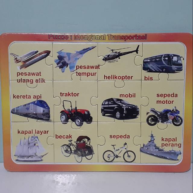 Puzle / Puzzle Alat Transportasi - Kendaraan