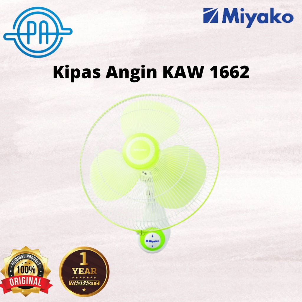 Kipas angin Miyako kaw 1662 - kipas angin tembok 16 inch - kipas angin dinding Miyako 16