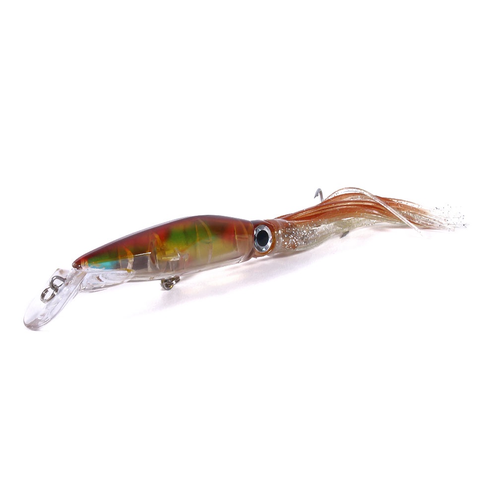 HENGJIA 6PCS Hard Fishing Lure Fish Bait 40g 6 Color Squid High Carbon Steel Hook Octopus Crank For Artificial Tuna Sea Allure Tool