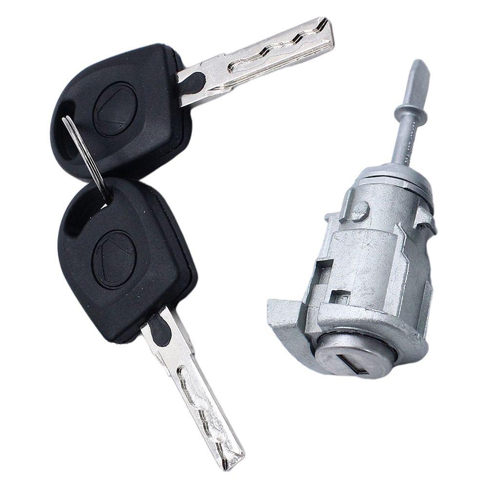 Populer Silinder Kunci Pintu Kiri Mobil Dengan Kunci Part Mobil Auto Alat Pengaman Pintu Kendaraan Untuk 1997-2005 VW Polo