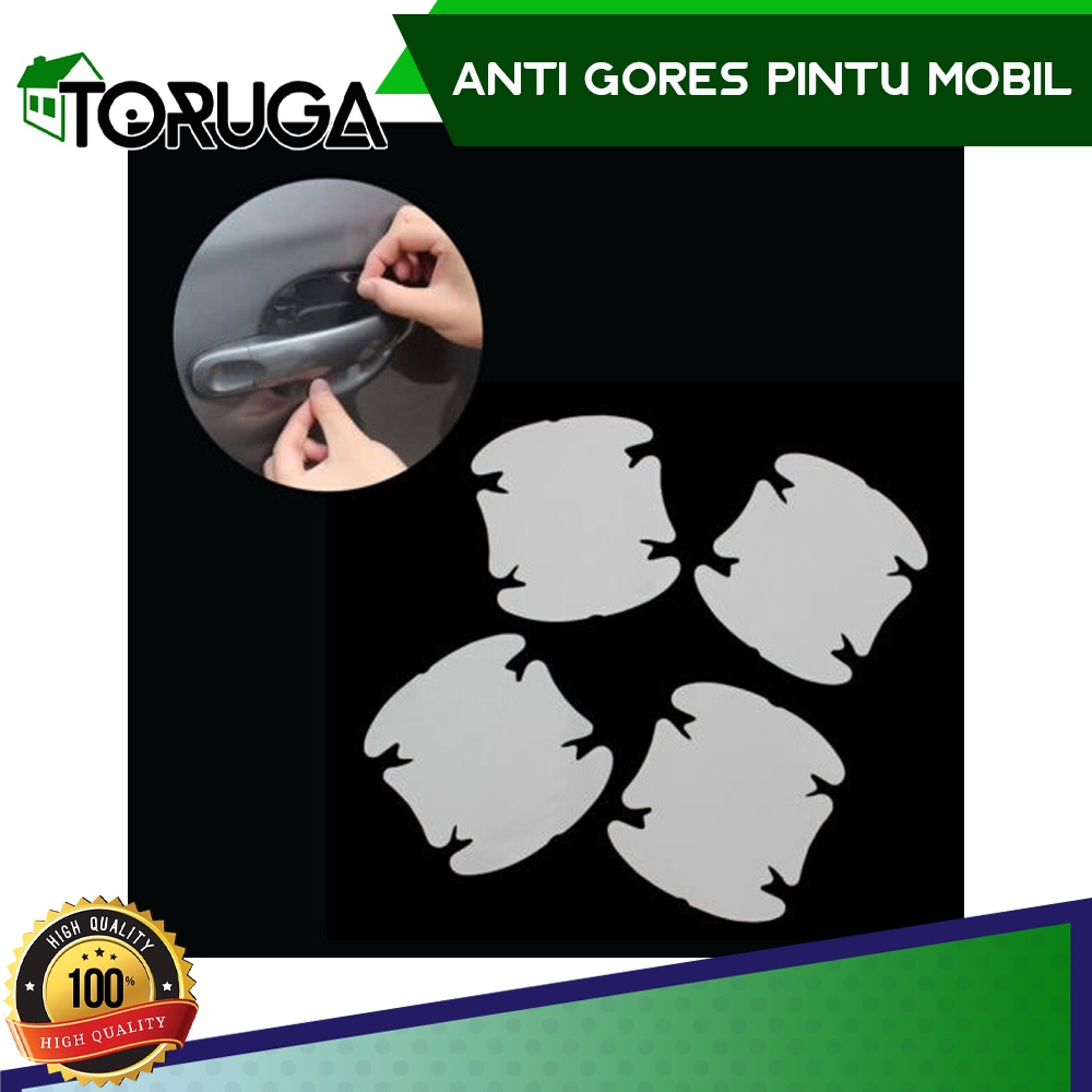 Sticker Anti Gores Pelindung Pintu mobil Handle Gagang ( 4 PCS )