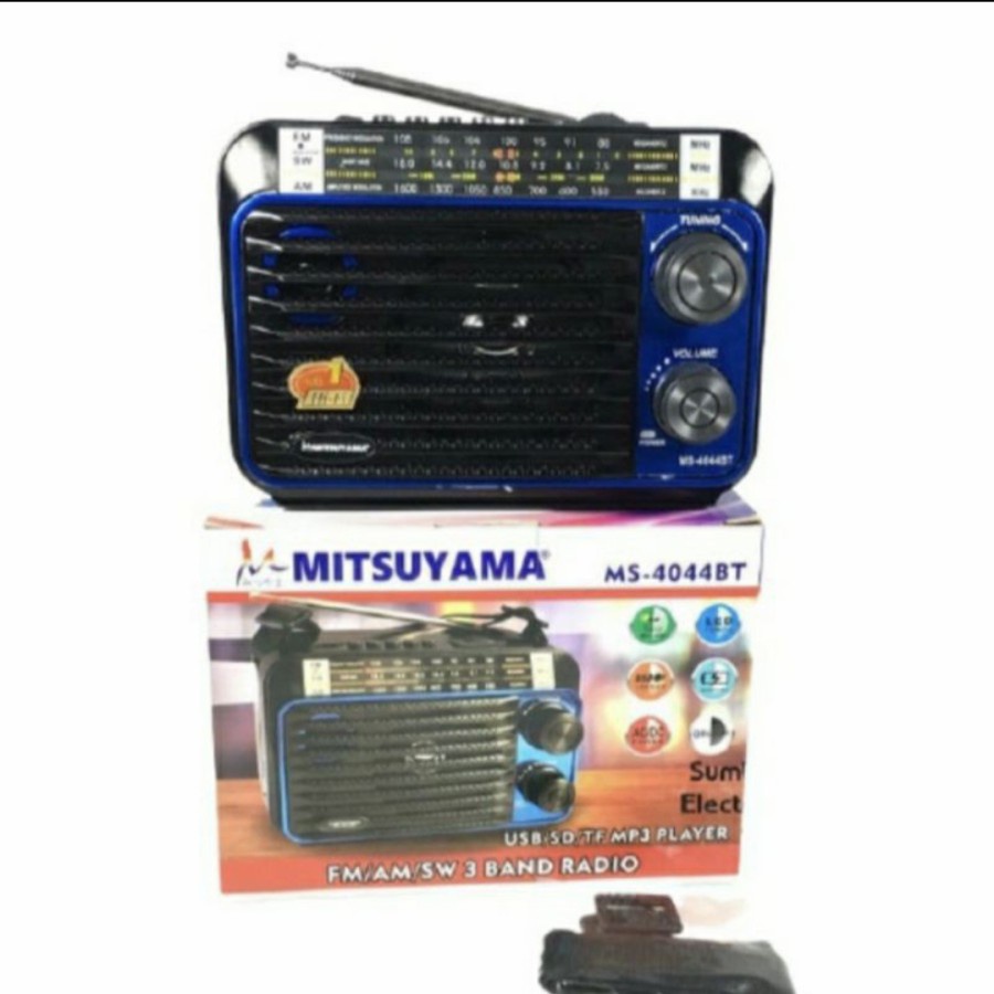 COD RADIO BLUEOOTH MITSUYAMA MS 4020BT SERI 4044/4045 AM/FM/SW 3BAND RADIO PROTABLE