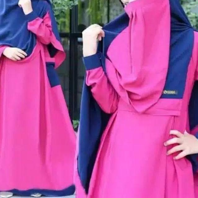 ♔ Baju Gamis syar'i usia anak 7 - 13 tahun Set Hijab+Cadar terbaru | Muslim anak perempuan Original 