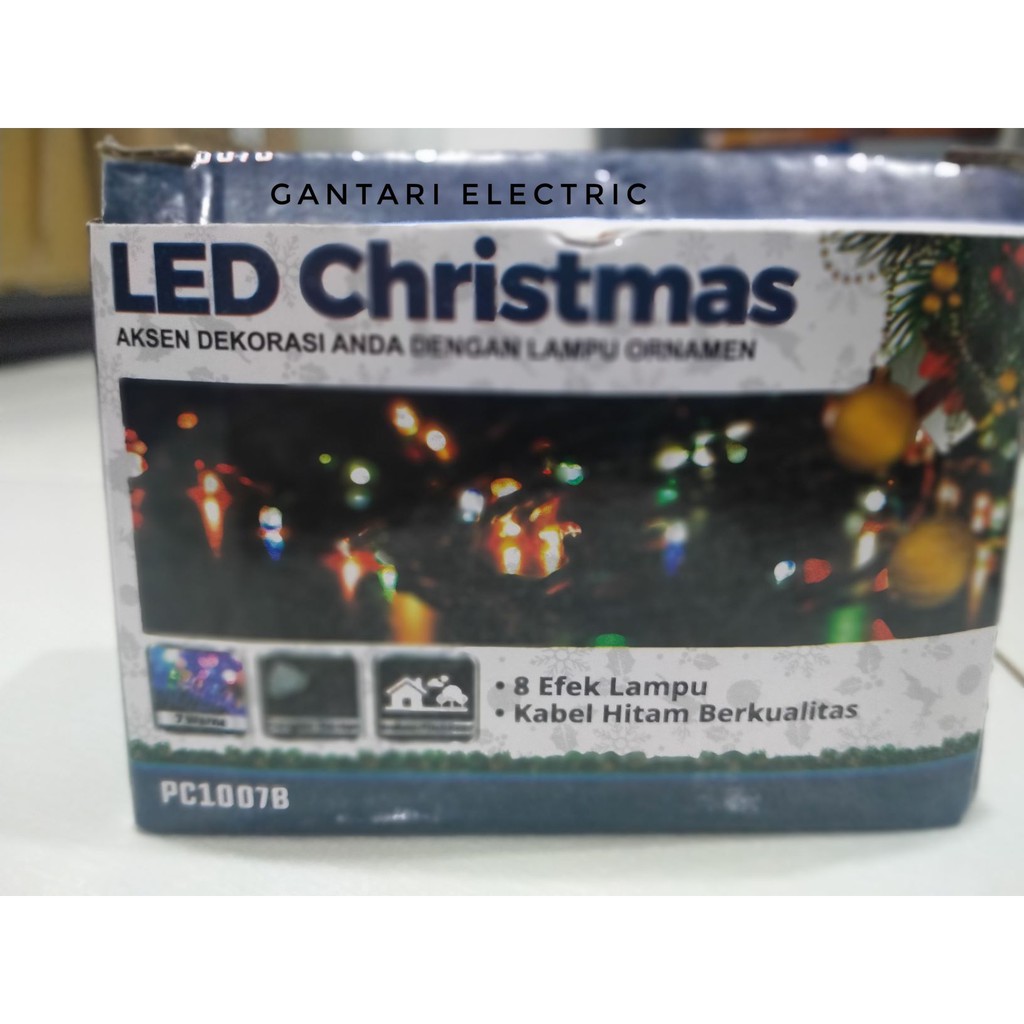 Lampu Led Dekorasi Cristmas Panjang 8 Meter 8 Efek Lampu