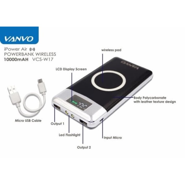 POWERBANK VANVO WIRESLESS CHARGER VCS-W17