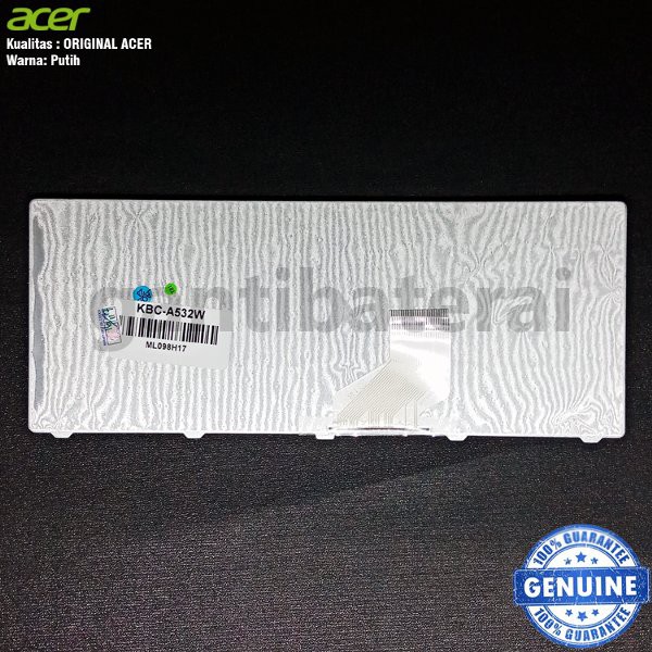 Keyboard Acer Aspire One Happy AO532H AO521 D255 AO255 D260 D270 Putih