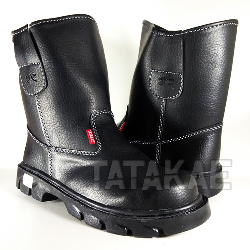 Sepatu Safety Ujung Besi Kulit Import Pekerja Proyek Tambang PHL PDL TNI