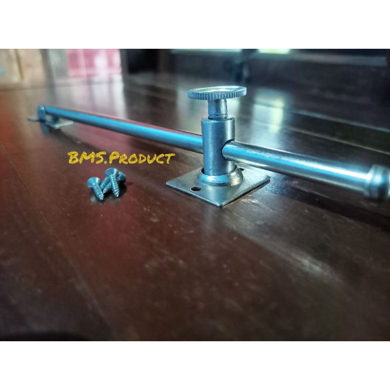 Ramskar Lamskar alumunium crome nickle 25 cm ass 8inc / penahan jendela hak angin