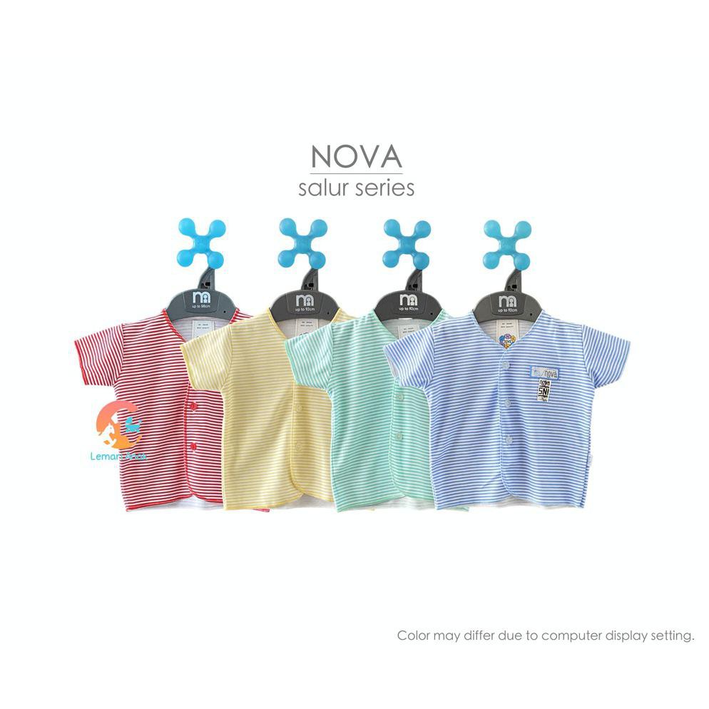 NEW COLLECTION NOVA Baju Bayi Lengan Pendek 0-3 Bulan (Salur Series)