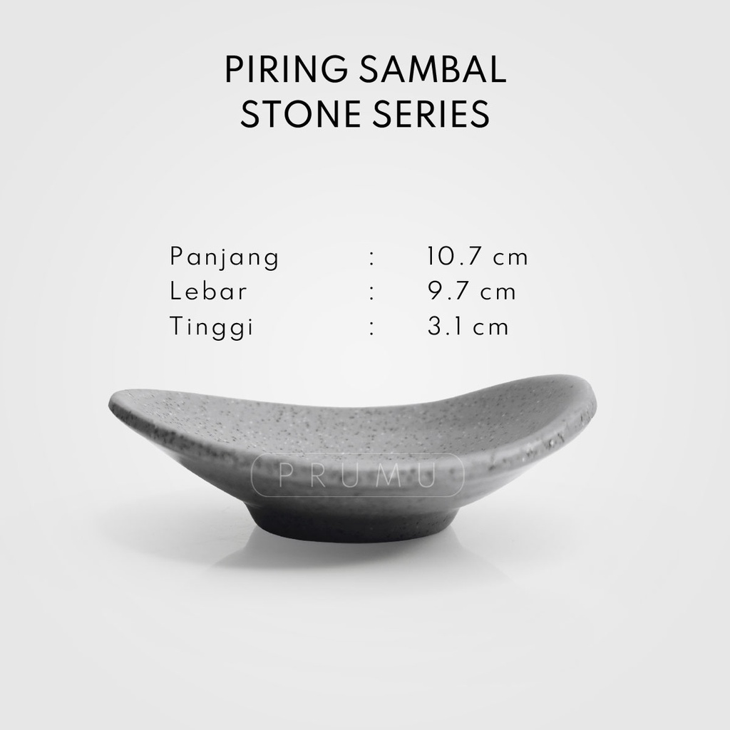 PRUMU Melamine Stone Piring Sambal - Wadah Saos - Piring Saos - Wadah Sambal - Tempat Sambal - Tempat Saos Golden Dragon P9604A