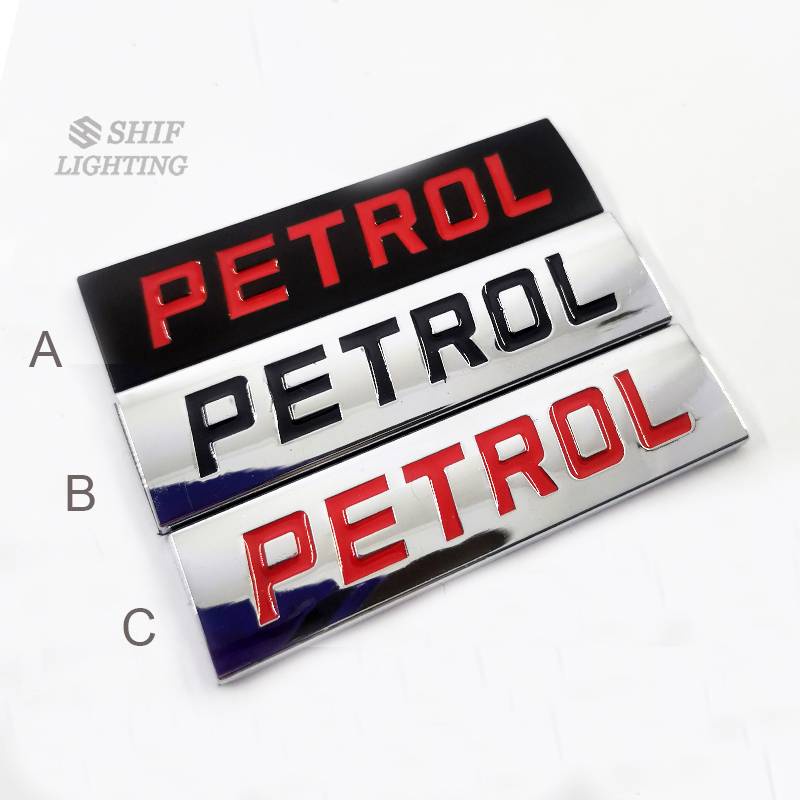 1pc Stiker Emblem / Badge Metal Logo Bensin Pengganti Untuk Bagasi Belakang Mobil Universal