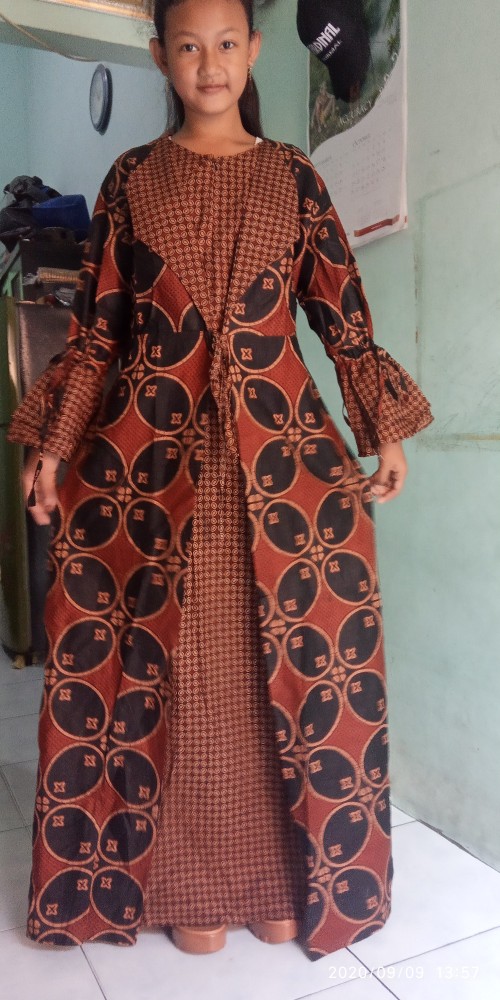 Gamis Batik Manggar,padi,sekar,cantik,kubis,kipas,daun,kupu,genes