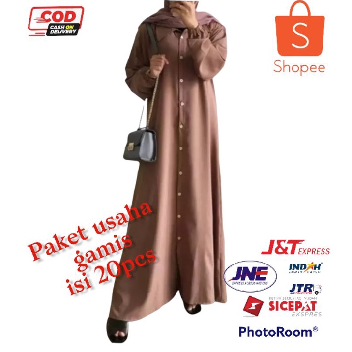 Termurahhhh.. paket usaha gamis kodian (20pcs), baju gamis dewasa,baju gamis murah,dress muslim wani