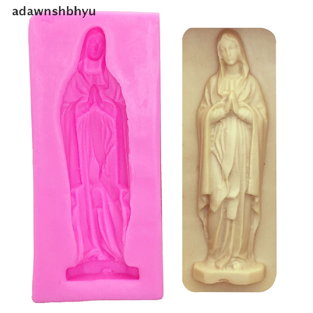 Alat Cetakan Sabun Fondant Kue Bentuk Virgin Mary 3D Bahan Silikon Untuk Dekorasi