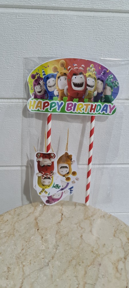 Hiasan Kue Cake Topper Birthday C1 Babybus Isi 7
