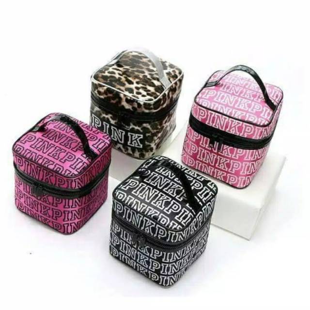Pouch brand Victoria secret tas cosmetic bag besar pink