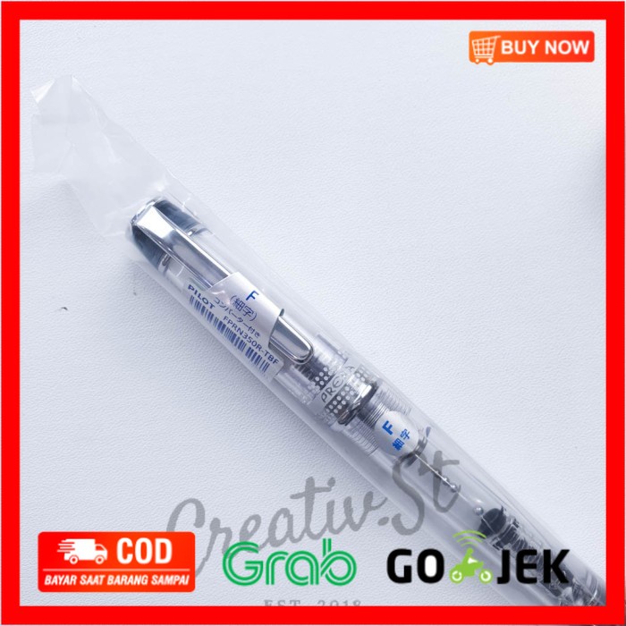 

(BISA COD) Pilot Prera Fountain Pen Pena Clear - TB Tinted Black, Fine