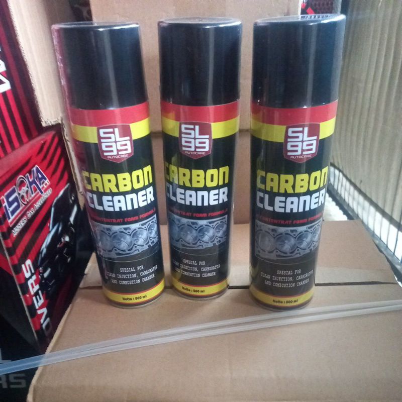 Carbon cleaner Foam Spray 500 Ml SL 99 Persis ruang bakar sudah plus selang 40 cm