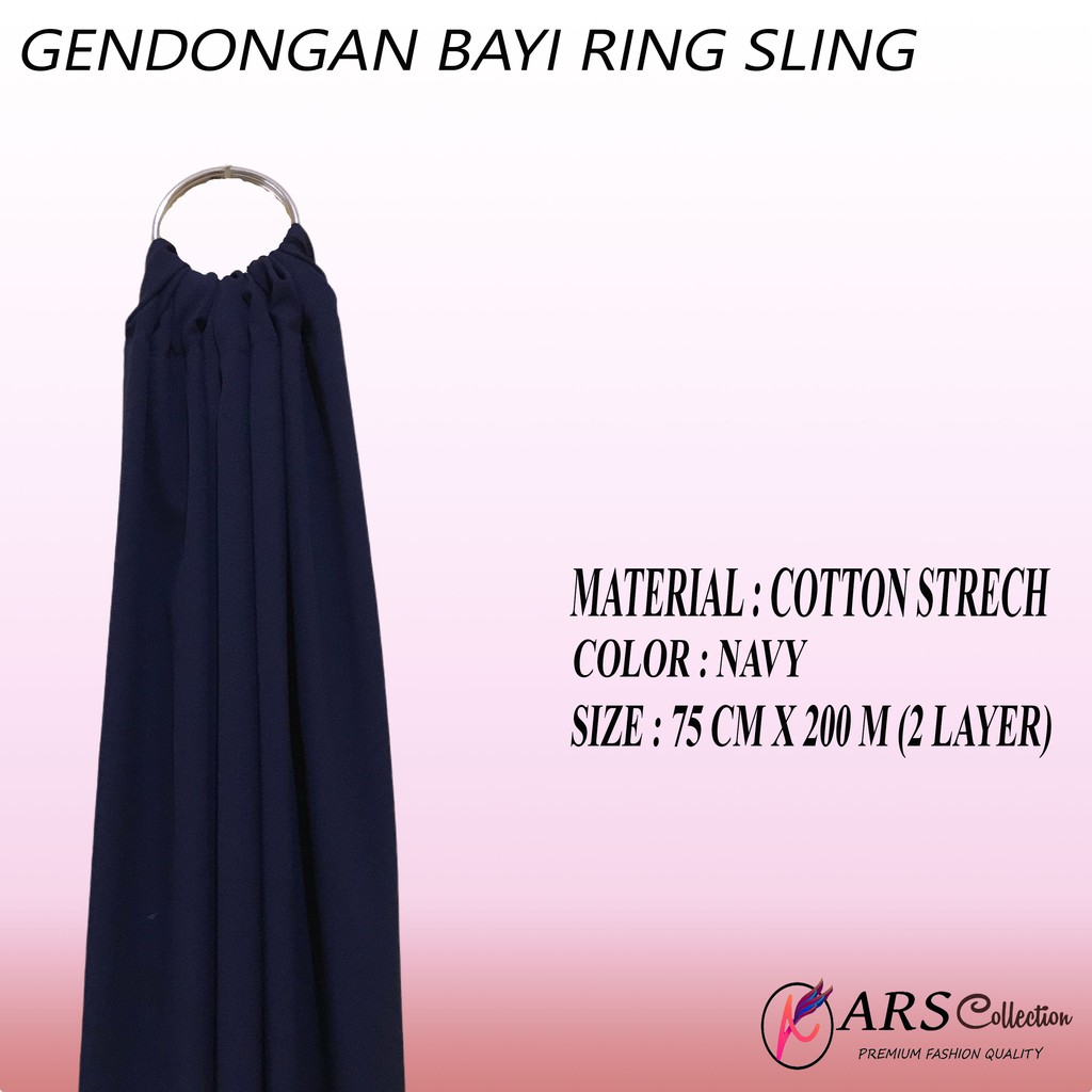 Gendongan Bayi Ring Sling Polos Elegant 2 Lapis Ring Tanpa Celah