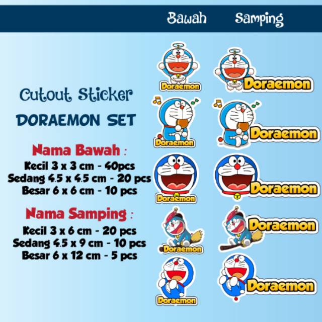 

Label Nama Cut Out Doraemon Waterproof