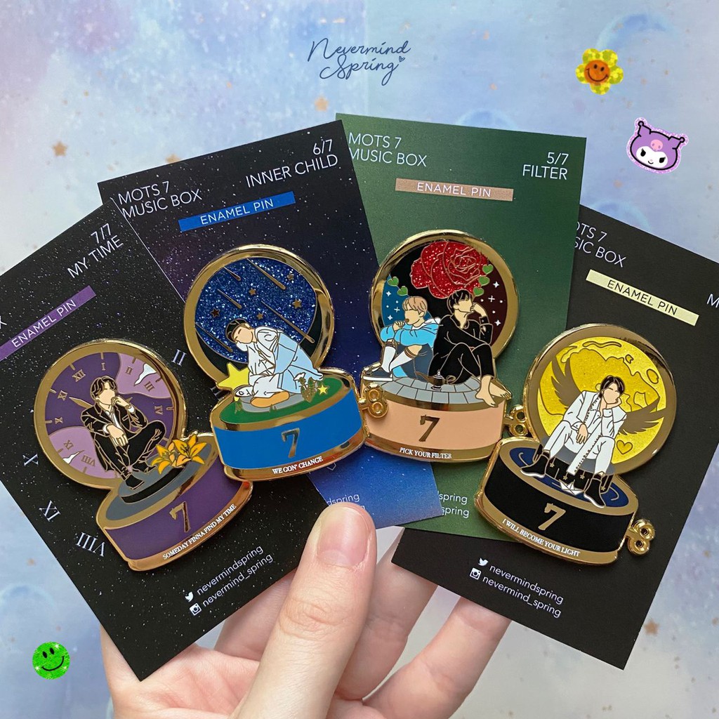 [Ready Stock] Enamel Pin BTS - MOTS 7 Music Box (Vocal Line)