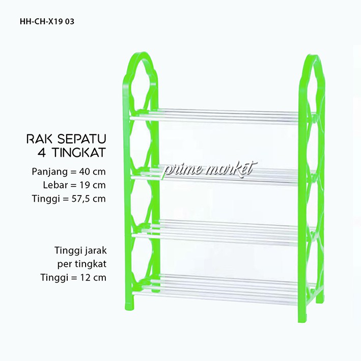  Rak  Sepatu  Susun 4 Murah  Serbaguna Multifungsi Bongkar 
